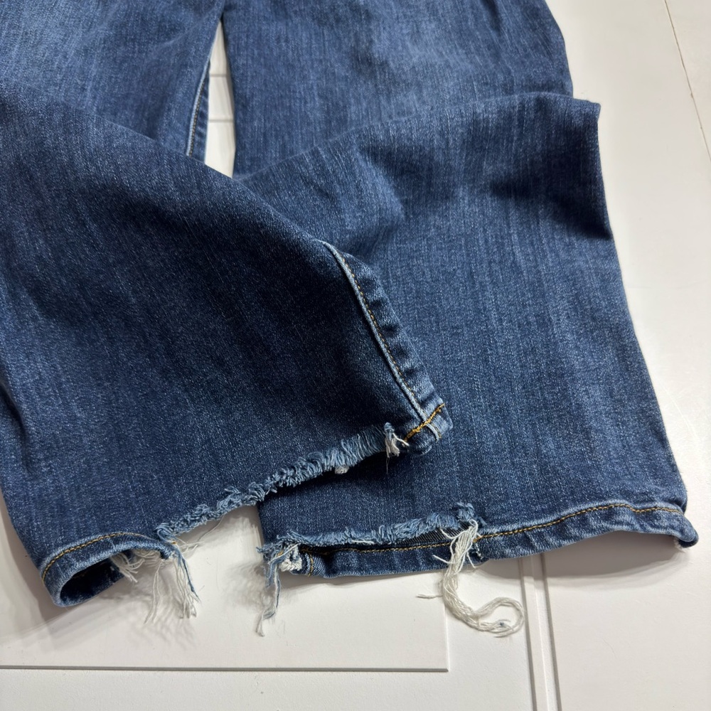 Judy Blue Womens Size 5/27 Dark Blue Wash Distressed Straight Leg Jeans - Picture 5 of 6